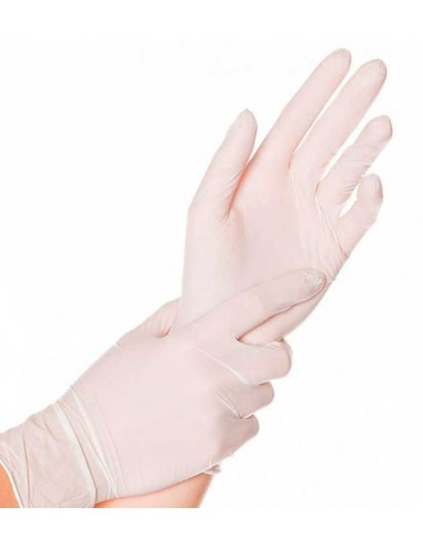Guantes de látex natural sin polvo. Dispensador...
