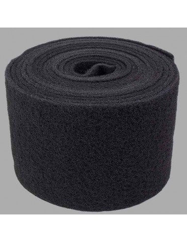 Rollo de estropajo en fibra negra. 13 cm * 6 mts.